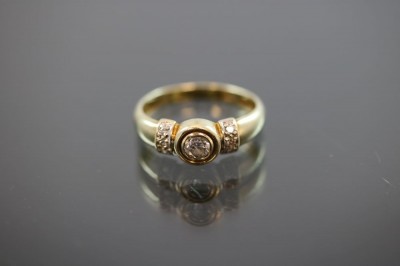 Brillant-Ring, 585 Gelbgold 3,1