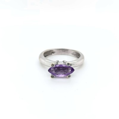 Amethyst-Ring, 585 WG 4