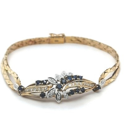 Saphir-Armband, 585 GG 12,70